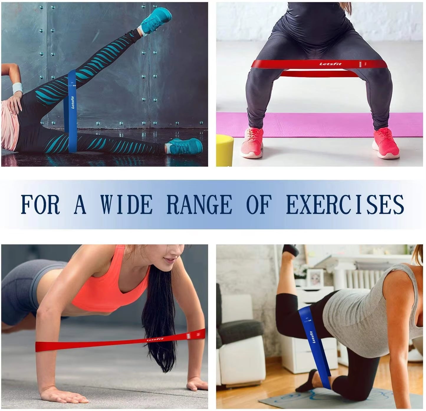 Resistance Bands – Strong Latex for Gym, Yoga, CrossFit & Home Workouts