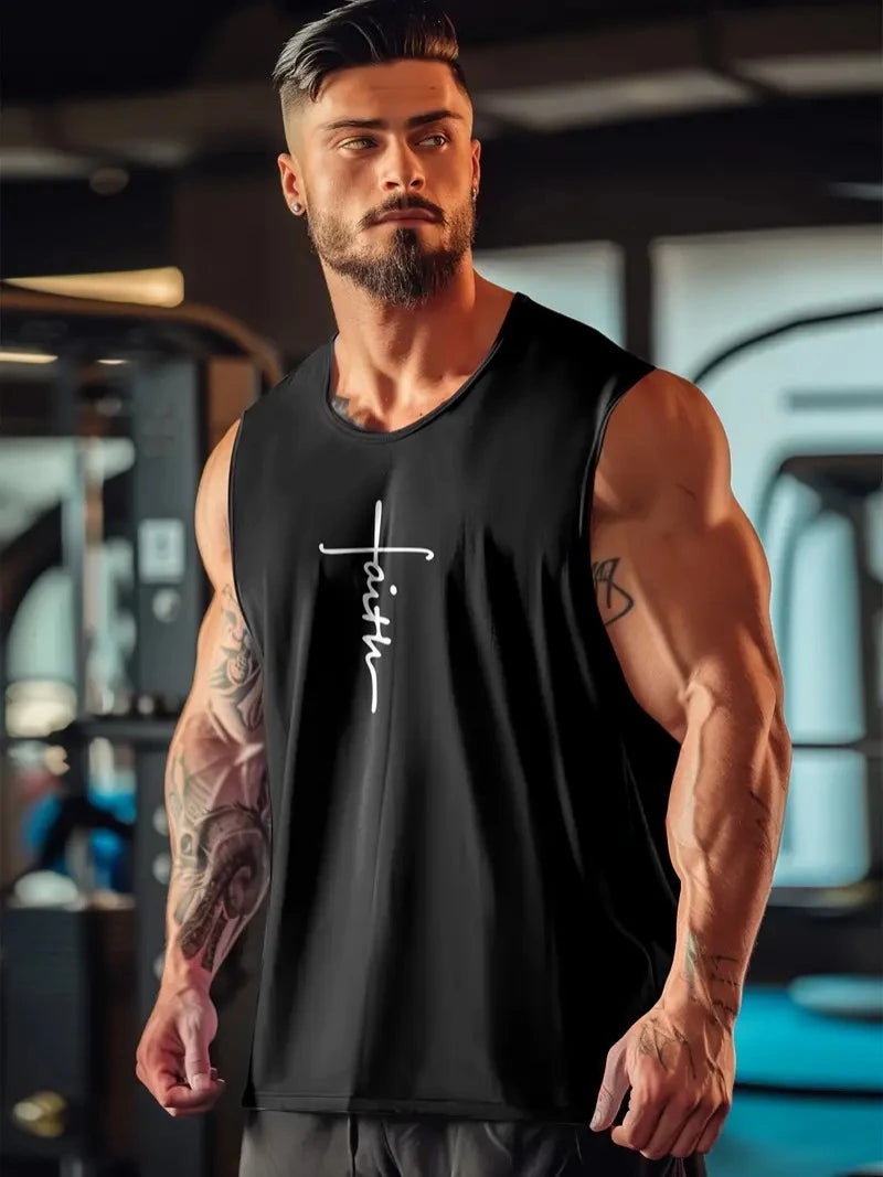 Men's Quick-Dry Fitness Tank – Sleeveless Gym & Bodybuilding Singlet