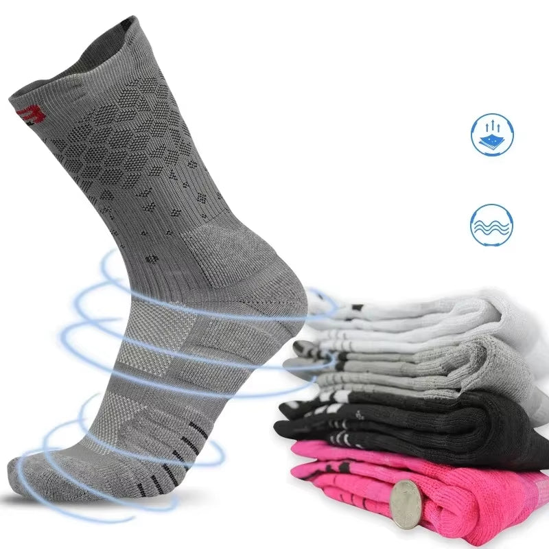 Shock-Absorbing Sports Socks – Breathable, Honeycomb Design for Men & Women