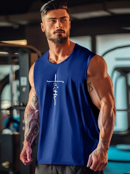 Men's Quick-Dry Fitness Tank – Sleeveless Gym & Bodybuilding Singlet