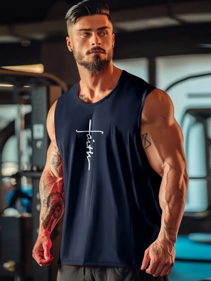 Men's Quick-Dry Fitness Tank – Sleeveless Gym & Bodybuilding Singlet