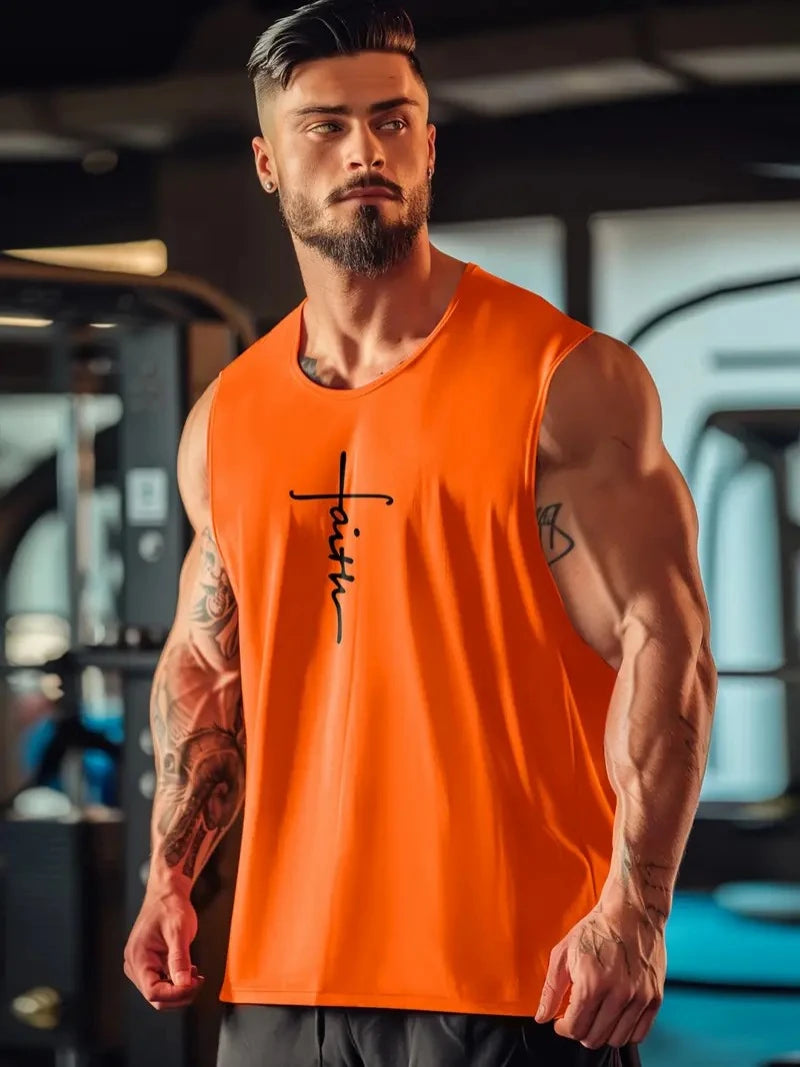 Men's Quick-Dry Fitness Tank – Sleeveless Gym & Bodybuilding Singlet