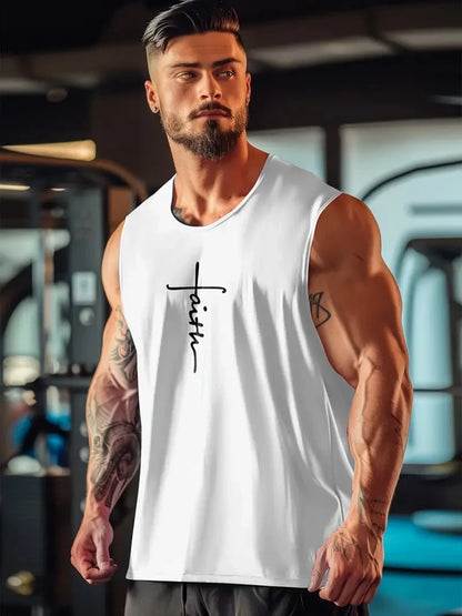 Men's Quick-Dry Fitness Tank – Sleeveless Gym & Bodybuilding Singlet