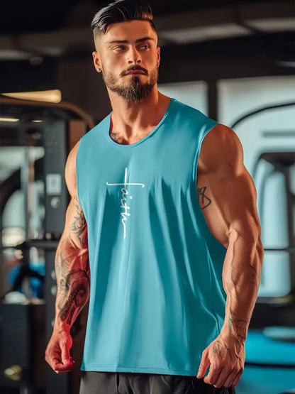 Men's Quick-Dry Fitness Tank – Sleeveless Gym & Bodybuilding Singlet